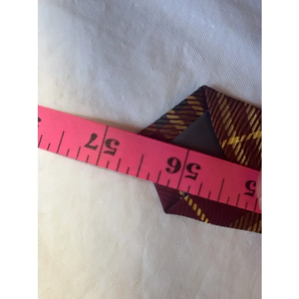 Vintage Joseph & Lyman All-Silk, Handmade Plaid Necktie - Brown Burgundy Tie